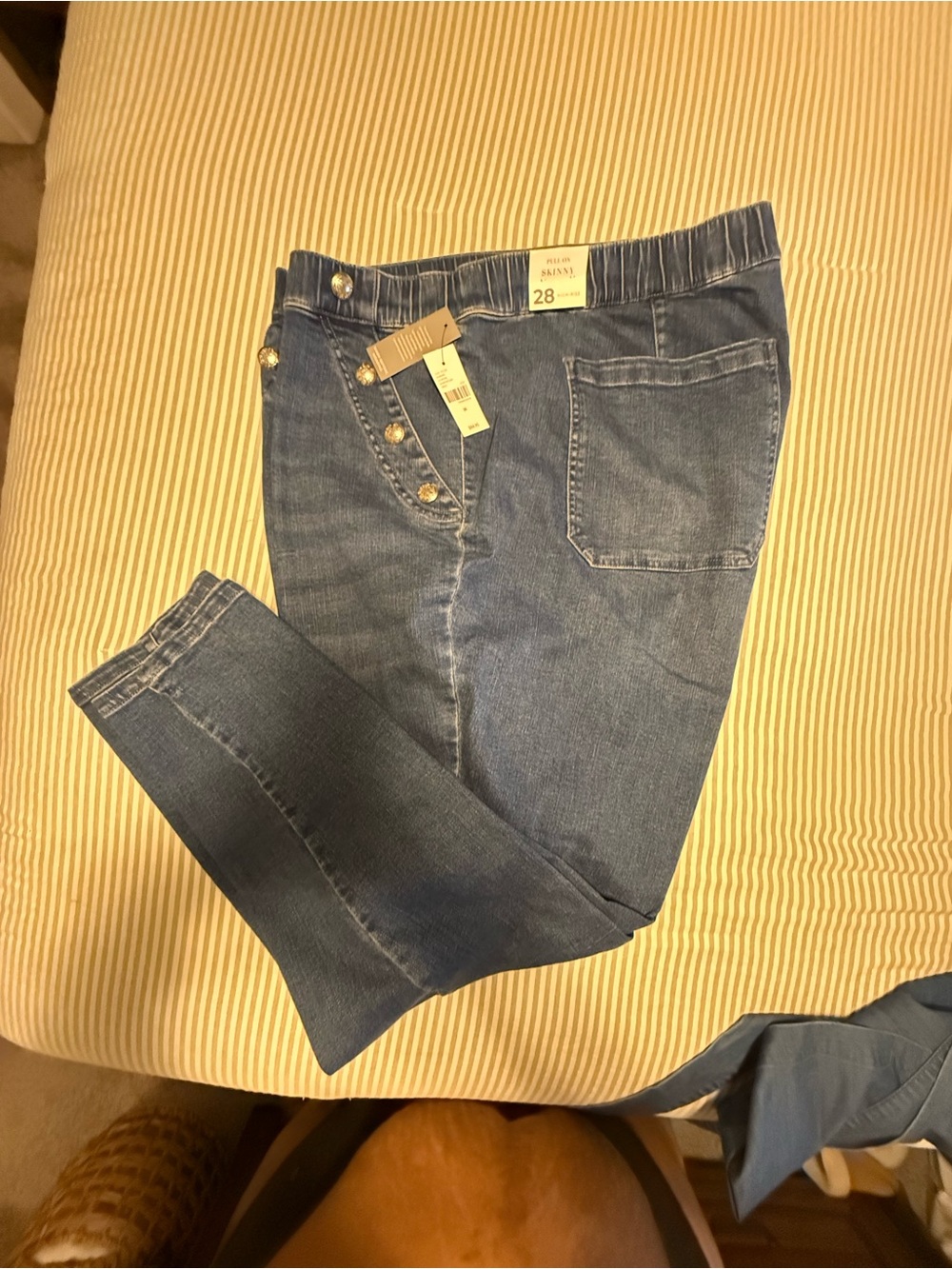 NWT Lane Bryant Skinny Pull On Stretch Denim Jeans